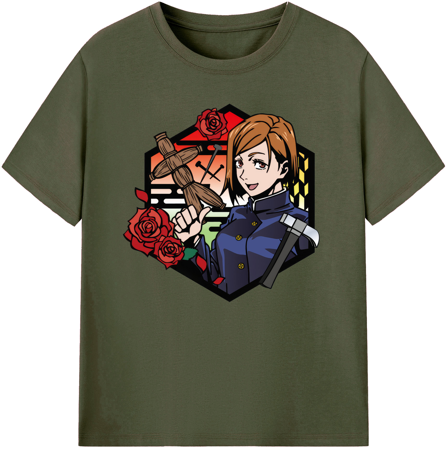 （画像用） 呪術廻戦 Jujutsu Kaisen 綿100％ メンズ半袖Tシャツ｜肌触りやわらか＆通気性